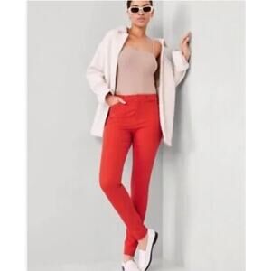 NWT Old Navy Auburn Red High-Waisted Pixie Skinny Pants Size 8